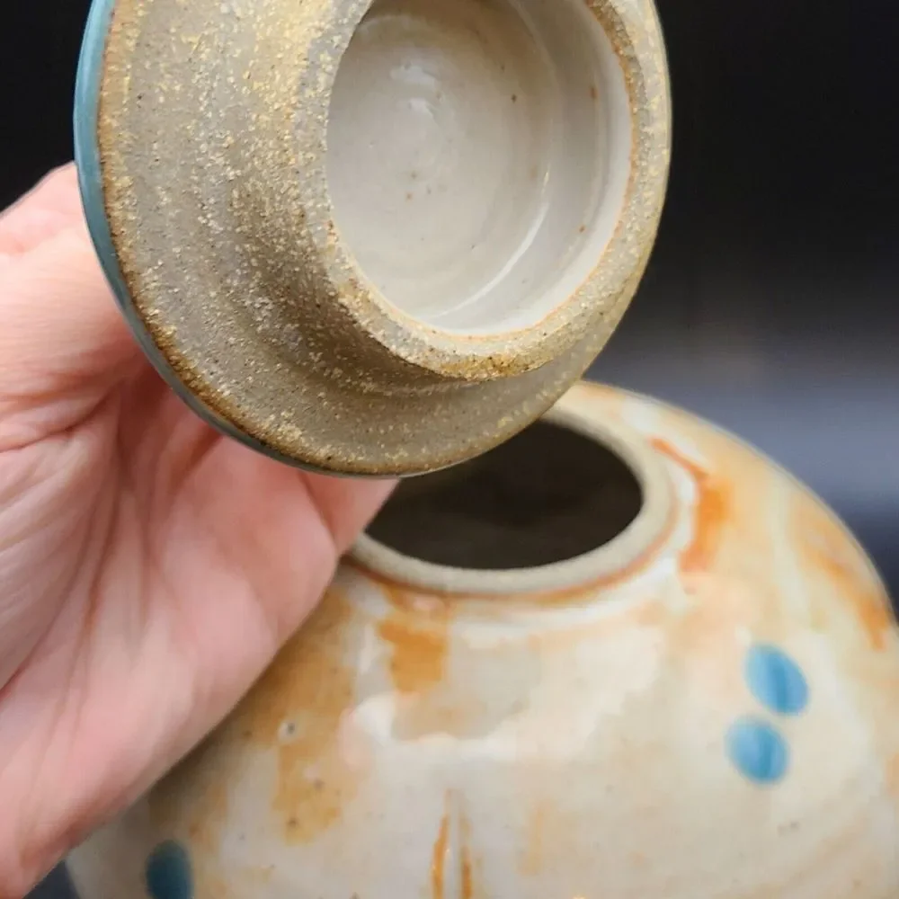 Will and Johanna DeMay Pottery Rare Buffalo Canister Jar W Lid Southwest 7